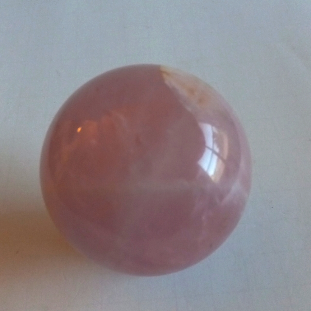 Rose Quartz Crystal Sphere - Picture 3 of 12